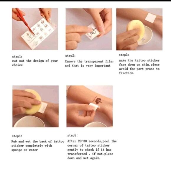 BUTTERFLY PATTERN "ETERNAL SOUL " Temporary Tattoo - Picture 3 of 7